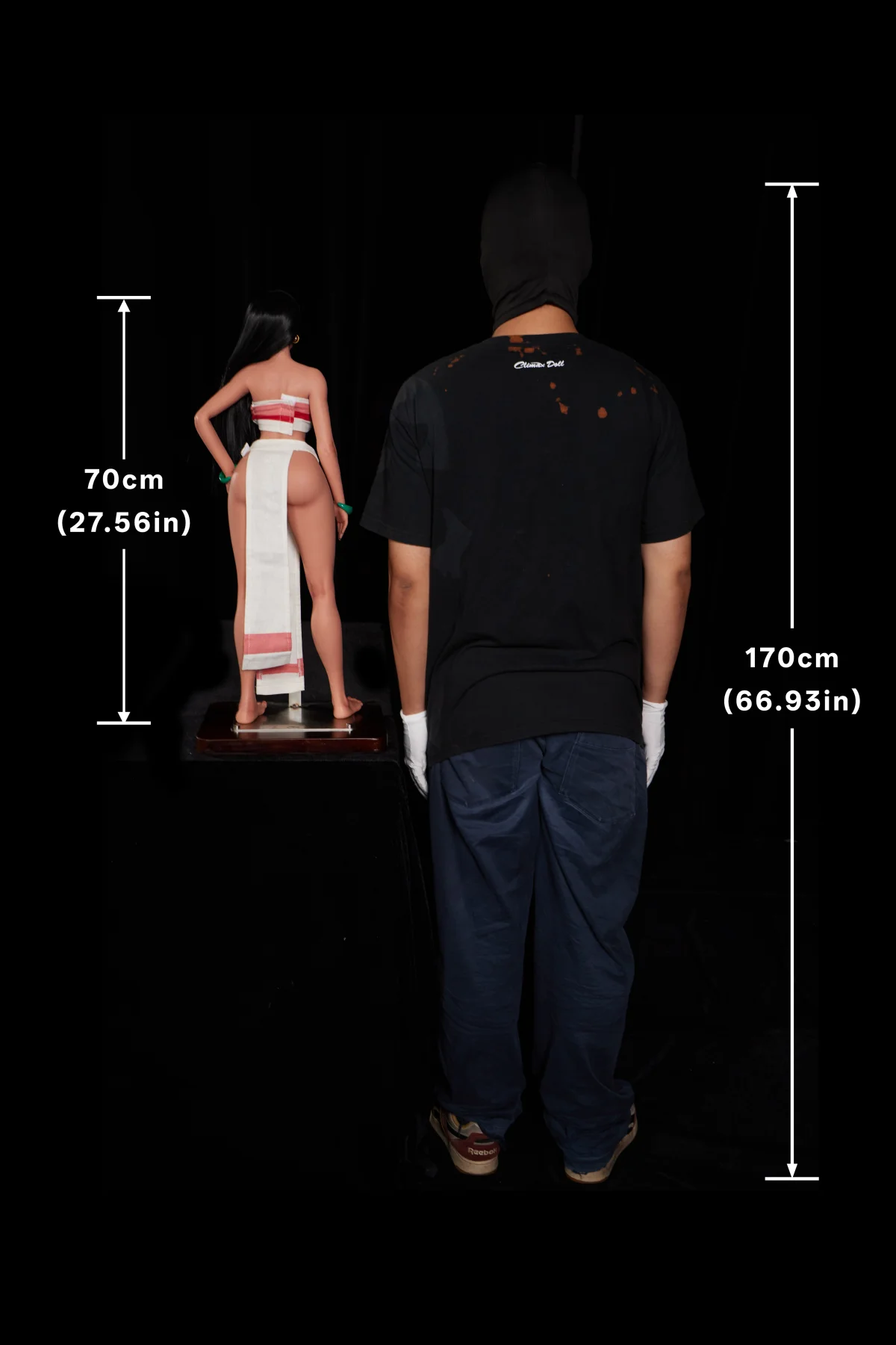 70cm (2ft4) Petite Chest Highly Posable Silicone Sex Doll, Si70cm MO Roxy